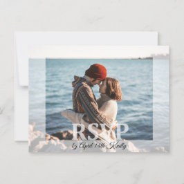 Modern Wedding RSVP Voeg uw fotokaart toe Briefkaart