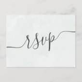 Modern Wedding RSVP Waterverf Sage Green Uitnodiging Briefkaart (Voorkant)