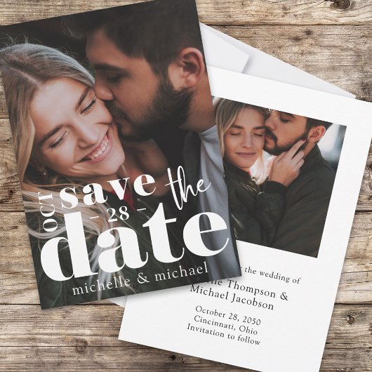 Modern Wedding Save the Date Photo