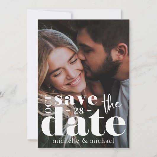 Modern Wedding Save the Date Photo (Voorkant)
