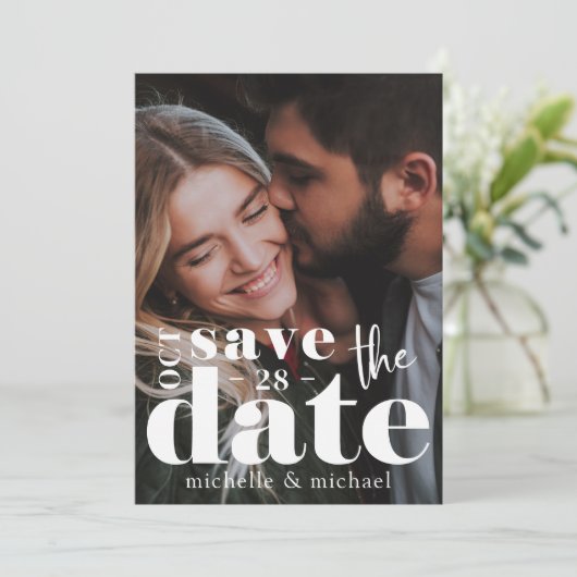 Modern Wedding Save the Date Photo (Staand voorkant)