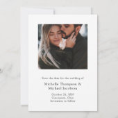 Modern Wedding Save the Date Photo (Achterkant)