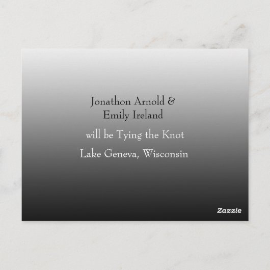 Modern Wedding Save the Date Photo Briefkaart (Achterkant)