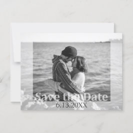 Modern Wedding Save the Date Photo Briefkaart
