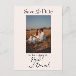 Modern Wedding Save the Date Photo Briefkaart