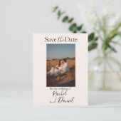 Modern Wedding Save the Date Photo Briefkaart (Staand voorkant)