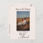 Modern Wedding Save the Date Photo Briefkaart (Voorkant / Achterkant)