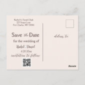 Modern Wedding Save the Date Photo Briefkaart (Achterkant)