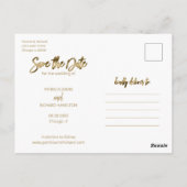 Modern Wedding Save the Date Photo Briefkaart (Achterkant)