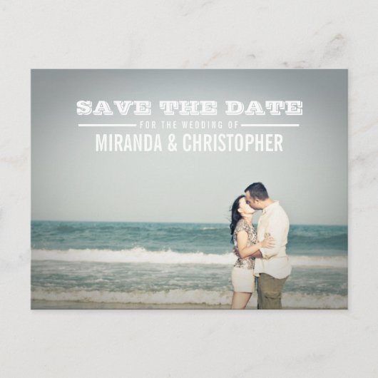 Modern Wedding Save the Date Photo Briefkaart (Voorkant)