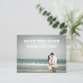Modern Wedding Save the Date Photo Briefkaart (Staand voorkant)