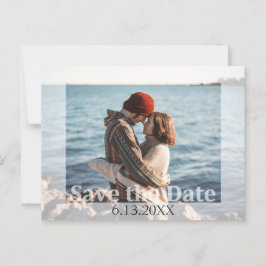Modern Wedding Save the Date Photo Briefkaart