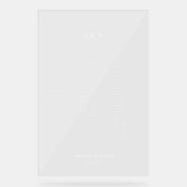 Modern Wedding Seating Chart Acryl Bord (Voorkant)