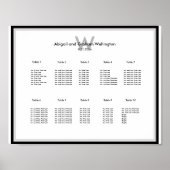 Modern Wedding Seating Chart Poster (Voorkant)