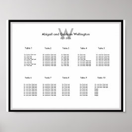 Modern Wedding Seating Chart Poster