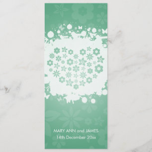 Modern Wedding Secret Garden Mint Kaart