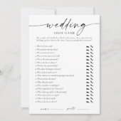 Modern Wedding Shoe Game Kaart (Voorkant)