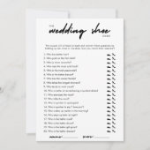 Modern Wedding Shoe spel Kaart (Voorkant)