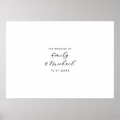 Modern Wedding Signature Guest Book Poster (Voorkant)