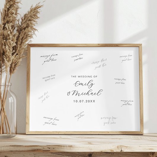 Modern Wedding Signature Guest Book Poster