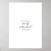 Modern Wedding Signature Guest Book Poster (Voorkant)