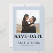 Modern Wedding sparen de Datum Kaart met Foto (Voorkant)