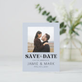 Modern Wedding sparen de Datum Kaart met Foto (Staand voorkant)