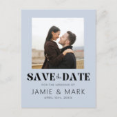 Modern Wedding sparen de Datum Kaart met Foto (Voorkant)