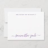 Modern Wedding Stylish Script Elegant Minimalist Notitiekaartje (Voorkant)
