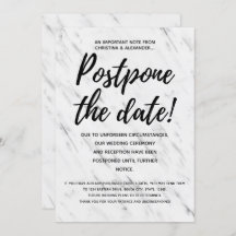 Modern Wedding Uitgesteld Geannuleerd Uitstel