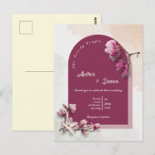 Modern Wedding-uitnodiging Briefkaart (Voorkant / Achterkant)