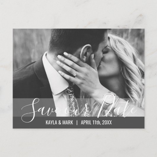 Modern Wedding Verloving SAVE OUR DATE | FOTO Aankondigingskaart (Voorkant)