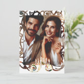 Modern Wedding Vow Vernieuwing Jubileum Party Foto Kaart (Staand voorkant)