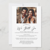 Modern Wedding Vow Vernieuwing Jubileum Party Foto Kaart (Achterkant)