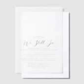 Modern Wedding Vow Vernieuwing Jubileum Party Vellum Uitnodigingen (Offset)