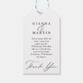 Modern Wedding Weekend Thank You Cadeaulabel (Voorkant)