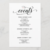 Modern Wedding Welcome and Itinerary Card v1 Programmakaart (Achterkant)