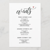 Modern Wedding Welcome and Itinerary Card v1 Programmakaart (Achterkant)