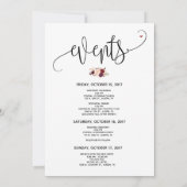 Modern Wedding Welcome and Itinerary Card v23 Kaart (Achterkant)