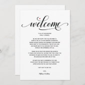 Modern Wedding Welcome and Itinerary Card v25 Programmakaart (Voorkant / Achterkant)