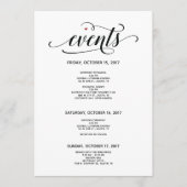 Modern Wedding Welcome and Itinerary Card v2 Programmakaart (Voorkant)