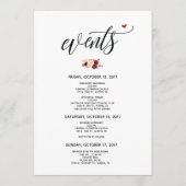 Modern Wedding Welcome and Itinerary Card v3 Programmakaart (Achterkant)