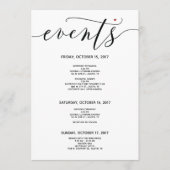 Modern Wedding Welcome and Itinerary Card v3 Programmakaart (Voorkant)