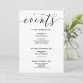 Modern Wedding Welcome and Itinerary Card v3 Programmakaart (Staand voorkant)