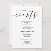 Modern Wedding Welcome and Itinerary Card v5 Kaart (Achterkant)