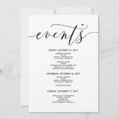 Modern Wedding Welcome and Itinerary Card v8 Kaart (Achterkant)
