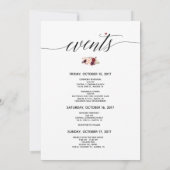 Modern Wedding Welcome Nand Itinerary Card Kaart (Achterkant)