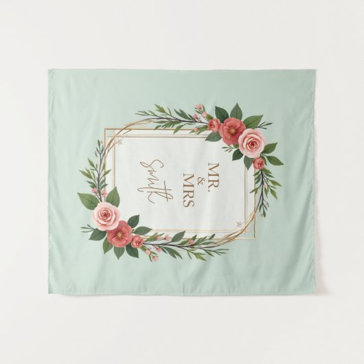 Modern Wedding Welcome Sign, Boho Wedding Wandkleed (Voorkant (horizontaal))