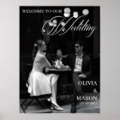 Modern Wedding Welcome with Photo Sign Poster  (Voorkant)
