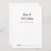 Modern Wedding Well wil Advieskaart (Voorkant / Achterkant)
